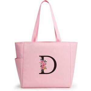 Personalized Beach Tote Bag Pink-d